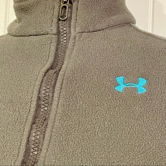 UNDER ARMOUR Fleece Full-Zip Logo Long Sleeve Sweater - Picture 3 of 8